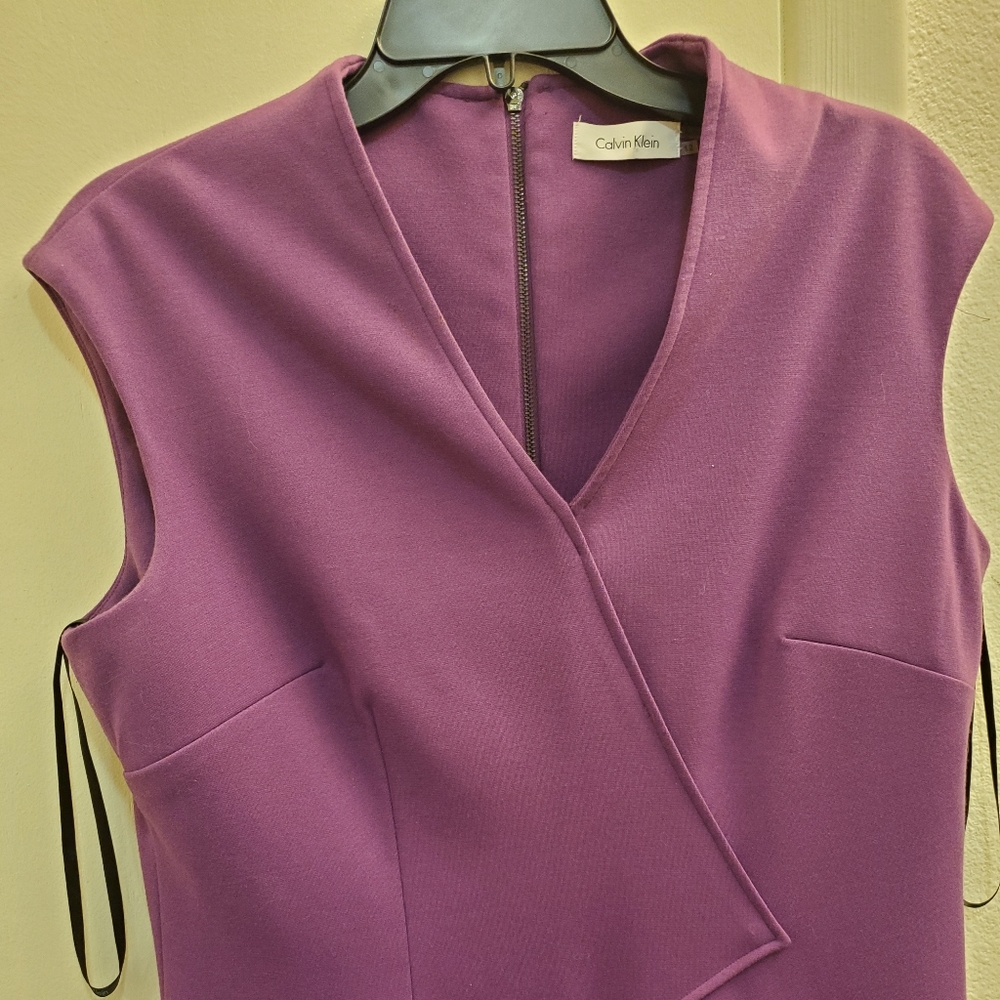 Calvin Klein purple sleeveless dress